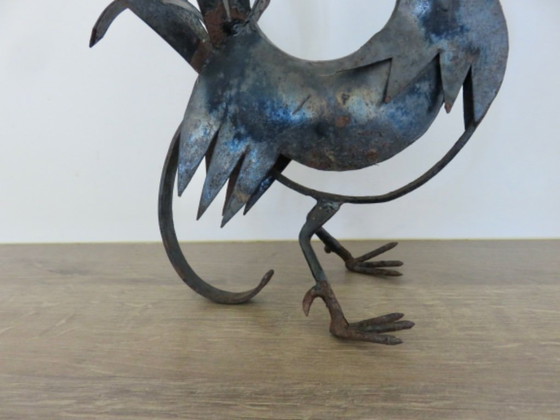 Image 1 of Scultura in metallo "Il Gallo" nello stile di Jean Touret e Michel Anasse, circa 1960.