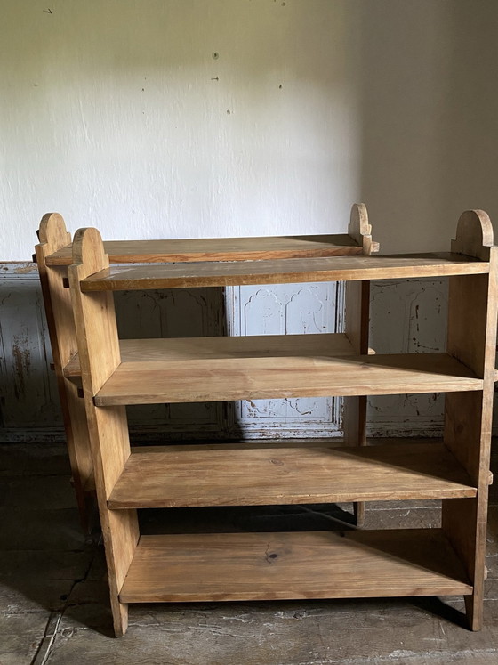 Two antique solid pine floor-standing Bookcases – vintage, Wood (photo 14 of 14)