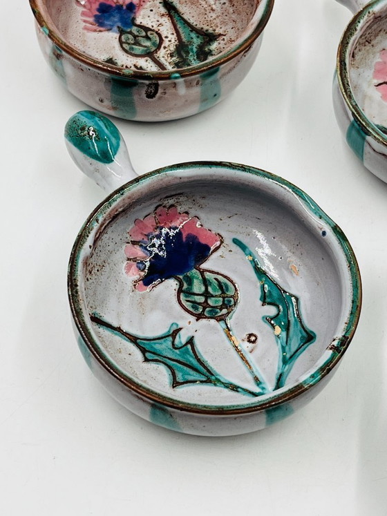 Image 1 of Set of 4 Vallauris Chardon Ramekins by Étienne Daniel
