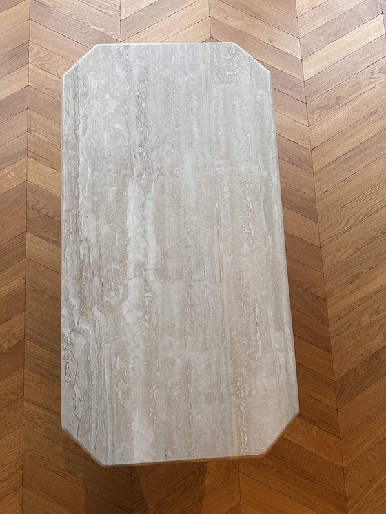 Image 1 of Travertine solid natural stone coffee table