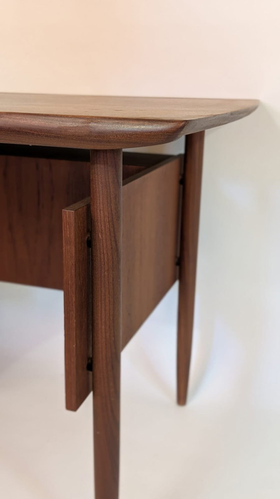 Image 1 of Iconic Mid-Century Teak Desk by Tijseling for Hulmefa made in the 1950s.