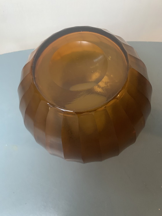 Image 1 of Der bernsteinfarbene Art-déco-Stil von Moser wurde von Joseph Hoffmann handgefertigt