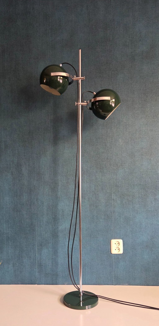 Lampada da terra vintage - Gepo | 2 lampadine | verde - anni '70