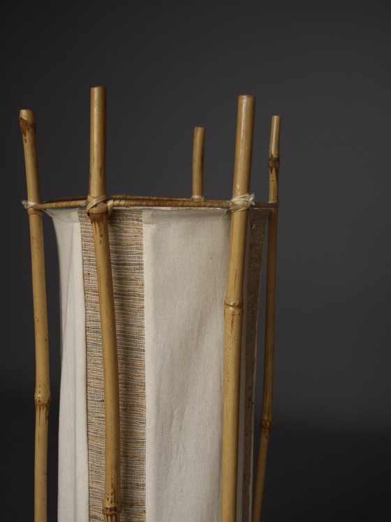 Image 1 of Lampadaire en bambou par Louis Sognot, années 1950