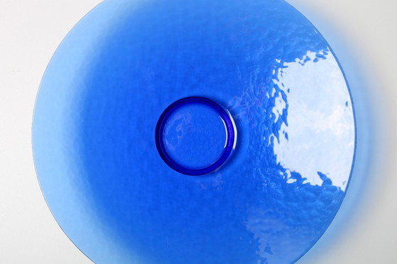 Image 1 of Mid-Century Murano Glass Plate: Cobalt Blue Guido Ferro Centerpiece