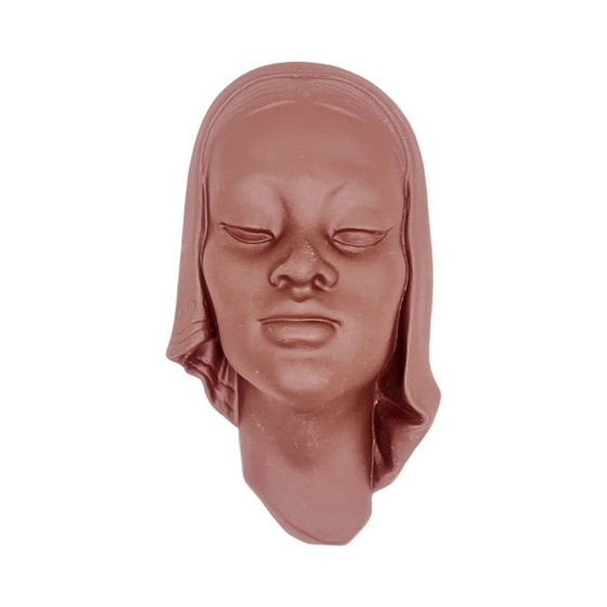 Image 1 of Vintage 1950s mid-century ceramic wall mask by Paul Keilbar (Naumburg) – sculpture