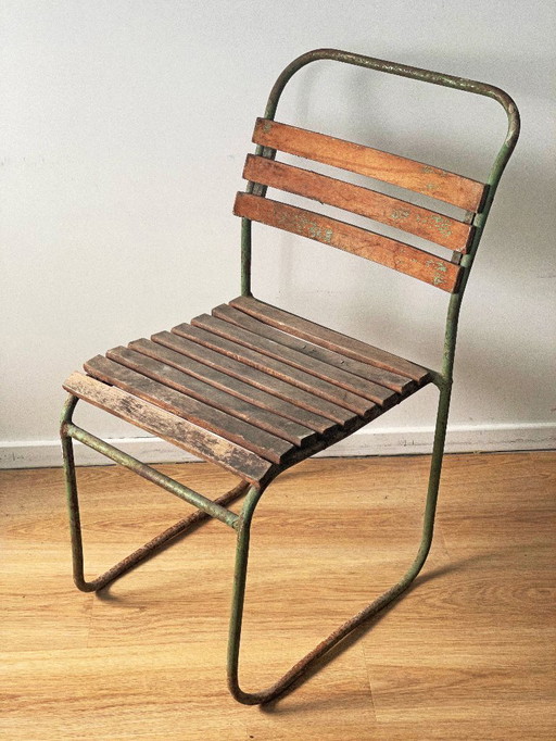 Sedia antica da patio o veranda (Repubblica Ceca, 1920-1948)