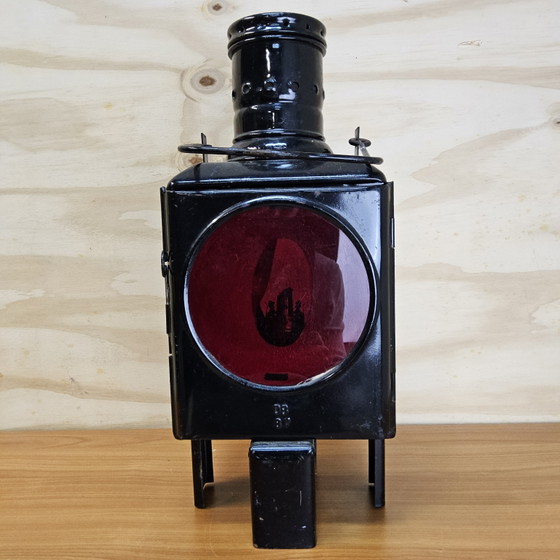 Image 1 of Antique railway signal lamp / train closing lantern (complete and working) db (Deutsche Bundesbahn)