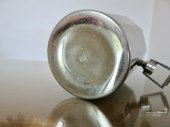 Image 1 of Art deco verzilverde metalen ijsblokjesemmer "argit" Frankrijk, jaren '30-40