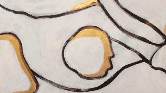 Image 1 of T. van Steenbergen "GOLD" 100 x 100 cm