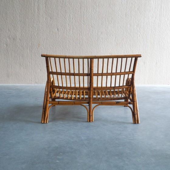 Mid-Century Rattan & Bamboo Two-Seater Lounge Sofa – 2 seaters (photo 12 of 18)