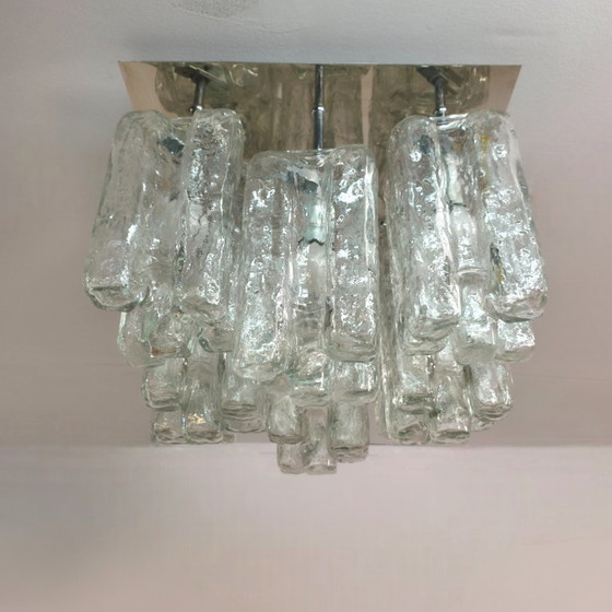 Image 1 of ceiling lamp Kalmar franken model 'granada' ice glass with chrome