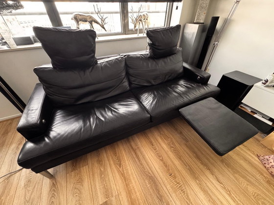 Image 1 of FSM Claro design sofa in black leather