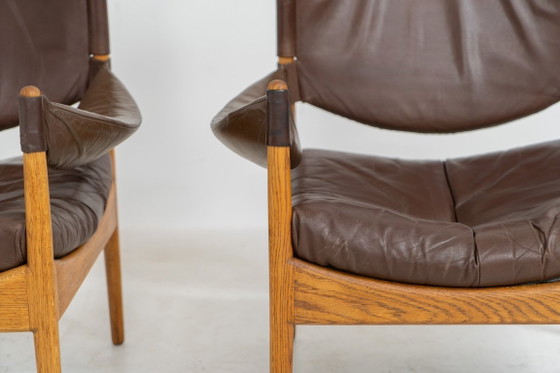 Image 1 of Pair of “Modus” armchairs by Kristian Vedel for Søren Willadsen (Denmark, 1960s).