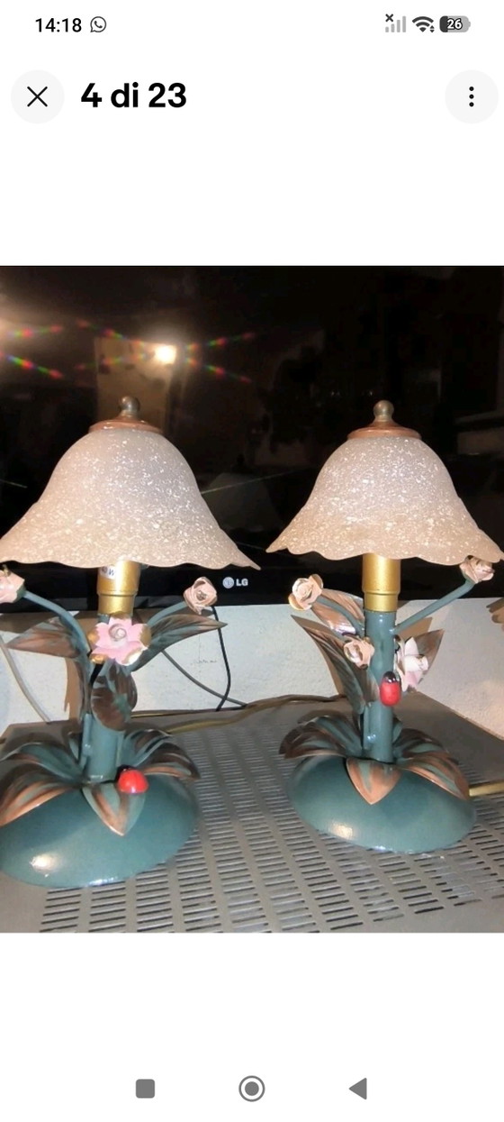 Coordinated Lights Line Tuscany Vintage Fe Battuto Artisan Master Blacksmith. – Kroonluchters, Metal, Glass (photo 4 of 15)