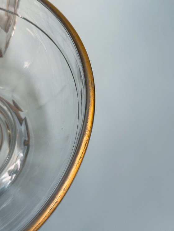 Image 1 of Val Saint Lambert - Bol Art Déco - Luxval - Décoration dorée