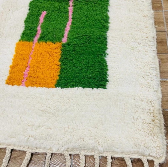 Image 1 of Alfombra bereber de lana natural, tejida a mano con métodos tradicionales, tamaño 2/3 m.