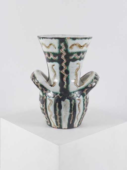 ROBERT PICAULT - Ceramic vase circa 1960