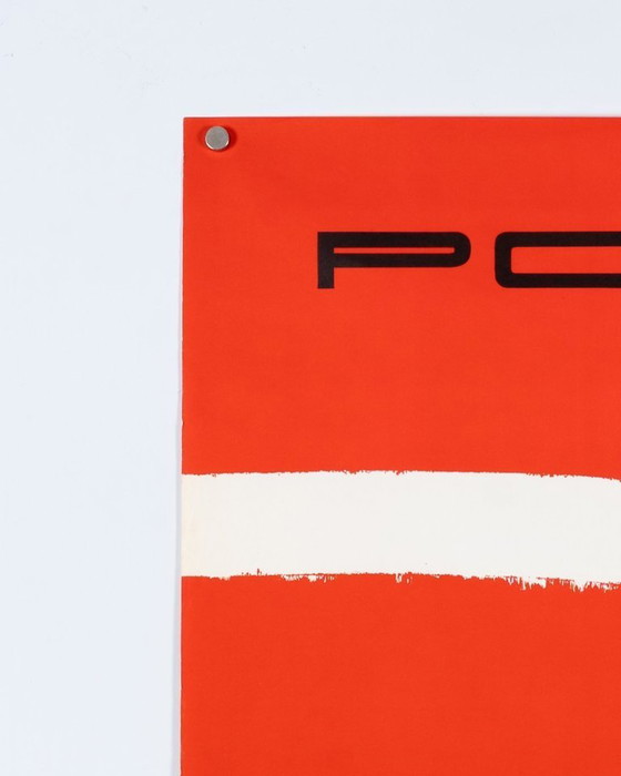 Image 1 of Porsche meldet weitere internationale Erfolge 1957 – Original Vintage Porsche Poster by Strenger – Mid-Century Modern – 85x59 cm