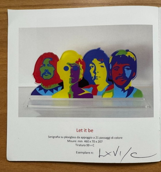 Image 1 of Marco Lodola, serigrafía sobre plexiglás, Let it be, pop, futurismo
