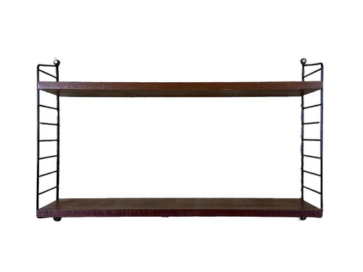 60s 70s teak string shelf module by Kajsa & Nils "Nisse" Strinning Sweden 60s