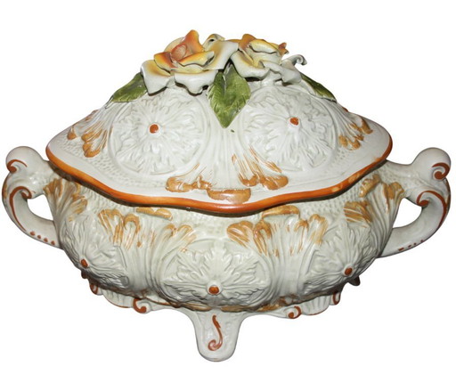Zuppiera in ceramica Bassano con piattino – Italia – ottime condizioni – servies (photo 2 of 6)
