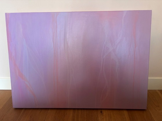 Quadro astratto in rosa, viola e bianco, Dipinti e disegni, Tela, Altro, Abstract (foto 2 di 5)