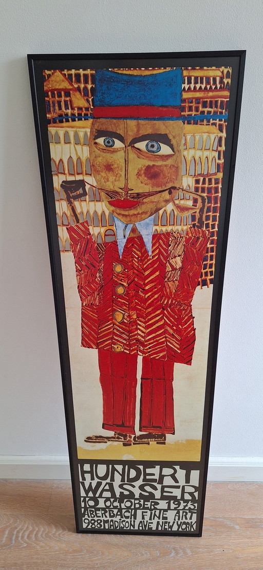 Affiche ancienne de l'exposition Hundertwasser