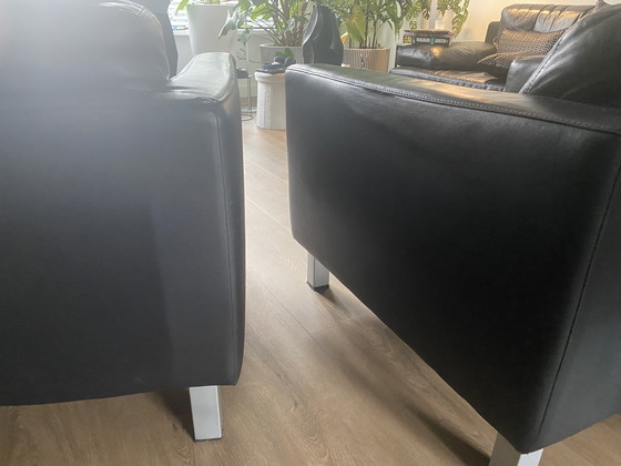 Image 1 of Twee leren fauteuils van Leather World