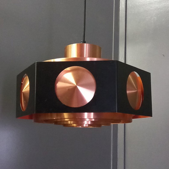 Plafoniera - Plafoniera Vintage Space Age in Rame di Birger Hammerstad – TR&Co, Lampade a sospensione (photo 11 of 13)