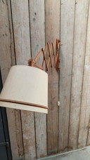 Vintage design Scandinavian teak 1950s scissor lamp