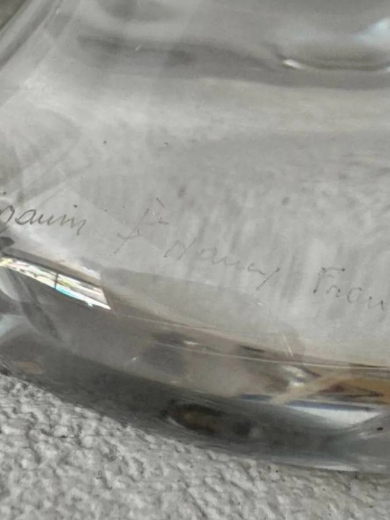 Base de lampe DAUM Nancy France en cristal signé – 30 cm – Verre, Art Deco (photo 8 of 8)