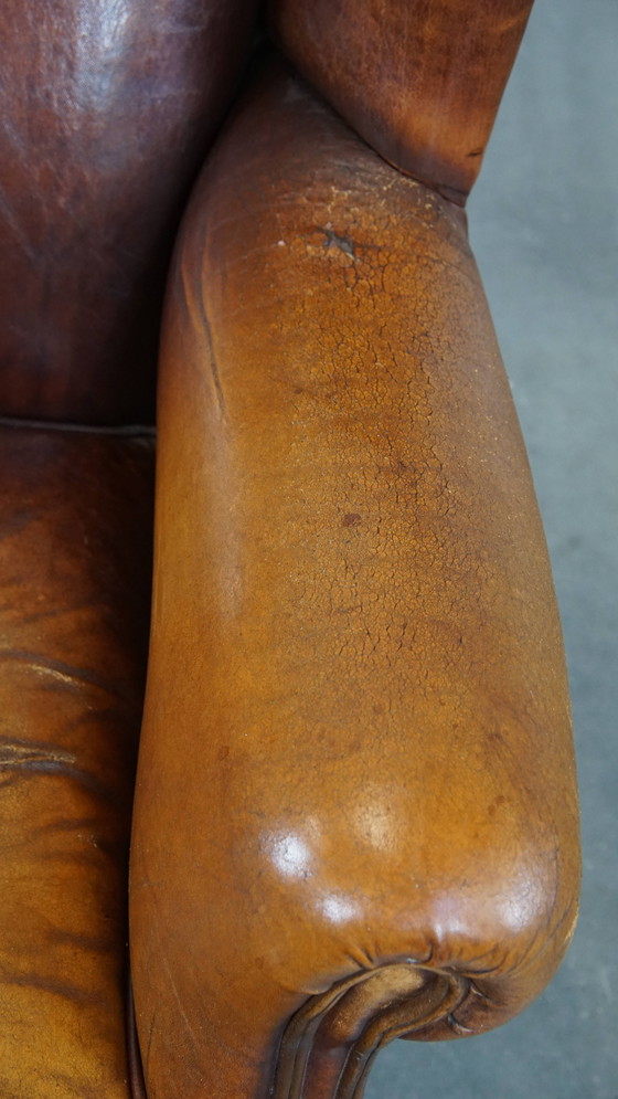 Image 1 of Vintage Schapenleren Oorfauteuil