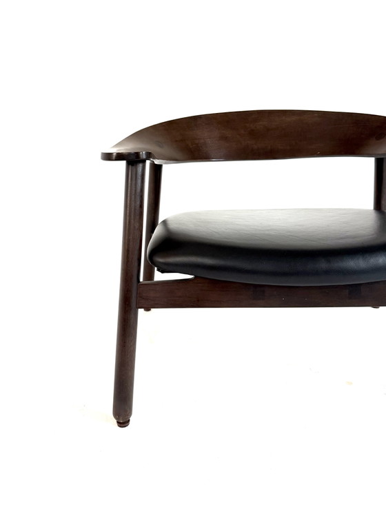 Danish Design Lounge Armchair ‘102’, Henrik Bønnelycke ‘00 – Wood, Leather (photo 10 of 13)