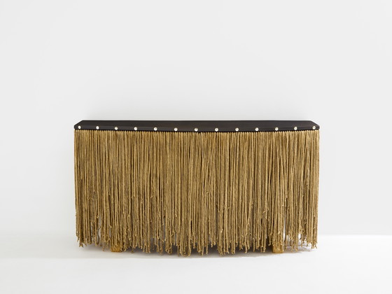 Image 1 of Sergio Ponzio IV Metal and Ropes Console Table 1970s