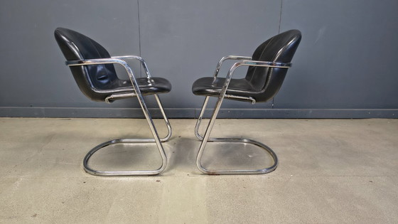 Image 1 of Gastone Rinaldi eetkamerstoelen voor Thema Italië, jaren 70 - set van 4