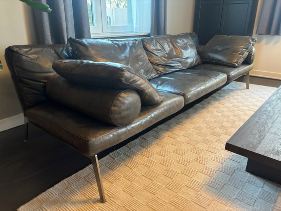 Flexform Happy sofa by Antonio Citterio, 3-5 seaters, Leather, Black (photo 3 of 7)