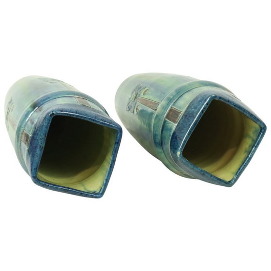 Image 1 of Art Nouveau Vases Flemish Pottery