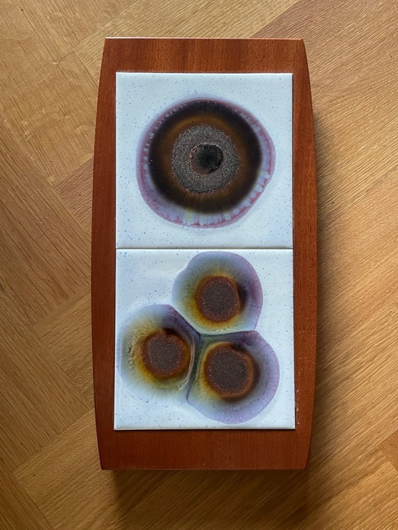 Image 1 of Posavasos de tabla de quesos Alan Wallwork de WYNCRAFT, años 70, inglés