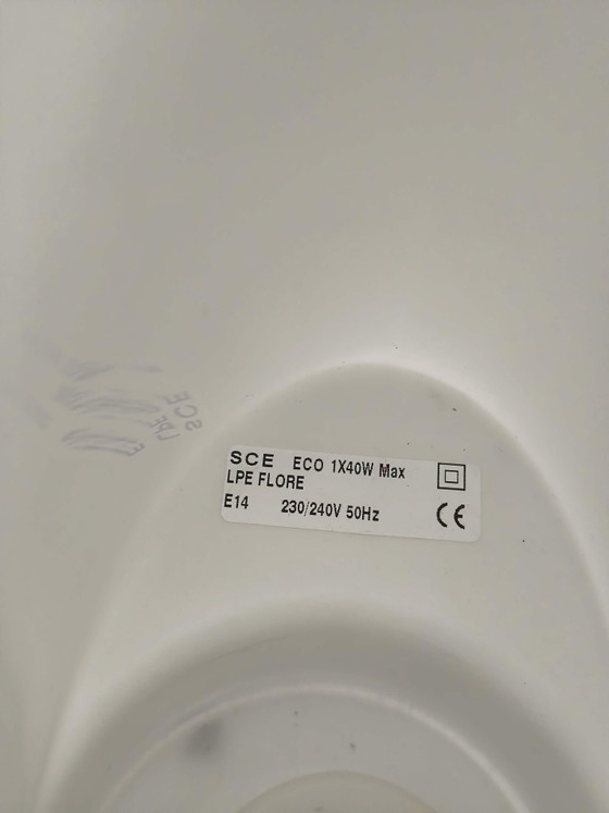 Flore Tafellamp van SCE voor Habitat jaren 80, Tafellampen, Glas, Wit (foto 6 van 9)