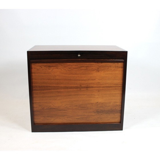 Image 1 of Vintage Cabinet with pull-up door in rosewood danish 1960s 