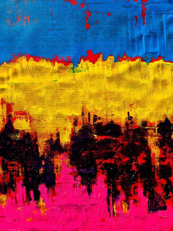 Image 1 of  Jovan Srijemac (1962) - Abstract landschap