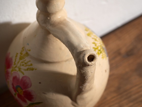 Cruche en céramique émaillée antique, Europe Centrale, circa 1920, Vaisselle, Jaune (photo 5 sur 9)