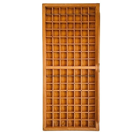 Vintage brocante letterbak xl massief hout 1940's