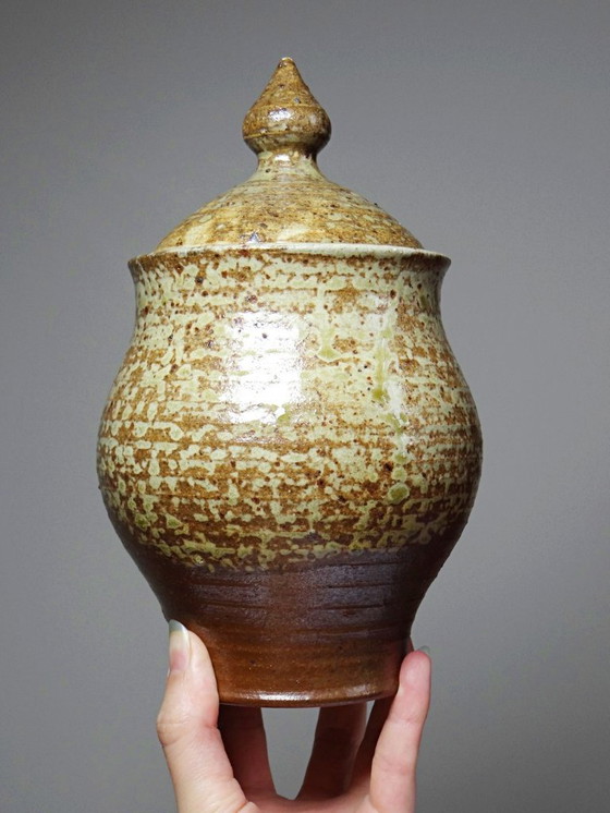 Image 1 of Rustic chic 50s-60s glazed stoneware box