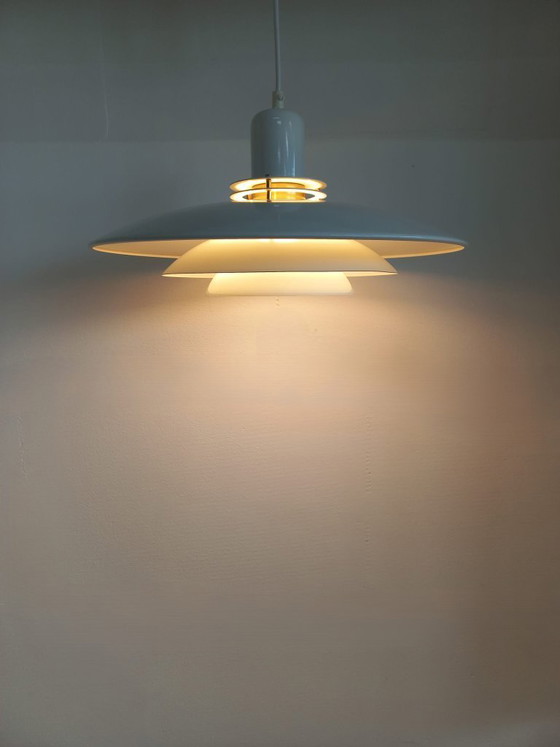 Image 1 of Plafonnier scandinave en métal, lampe en forme de bol/lampe annulaire, années 70/80