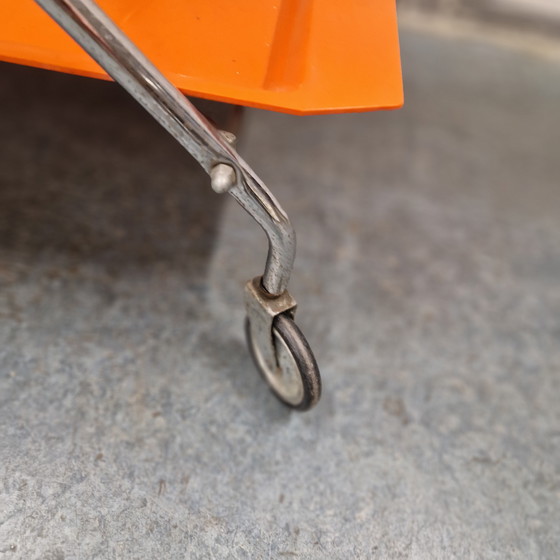 Image 1 of Carrello da tè arancione vintage Barcart degli anni '70