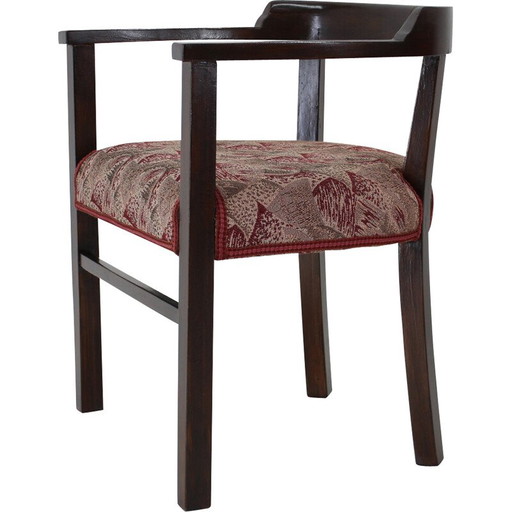 Poltrona vintage in faggio e legno curvato, Cecoslovacchia 1940