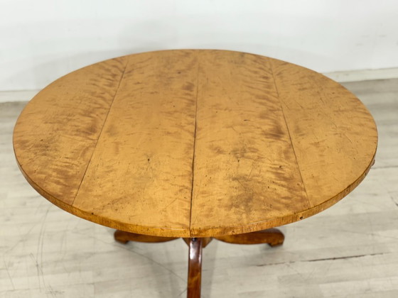 Image 1 of Antique Biedermeier kitchen table, wooden dining table, circa 1880
