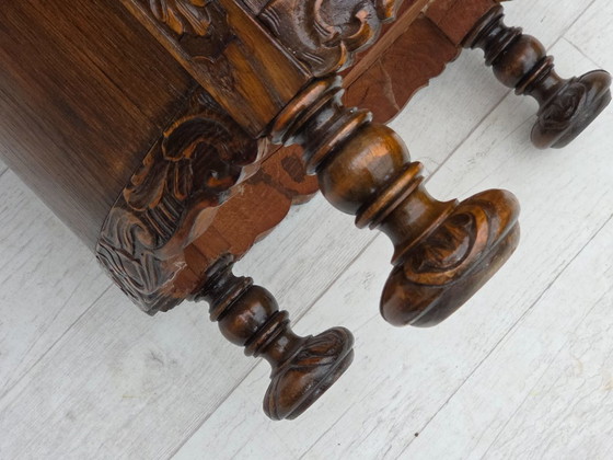 Image 1 of 1930s, Scandinavian side cabinet, dark oak wood.